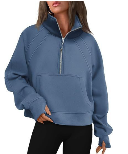 Damen - Bequemer Pullover mit Tasche