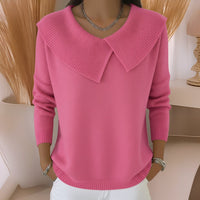 Jennifer™ | Strickpullover mit weichem Kragen in Rosa