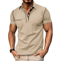 Brandon - Stilvolles Poloshirt in Khaki/Schwarz