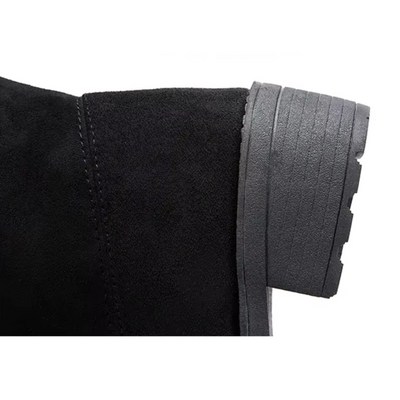 Fudus Overknee Stiefel - Blockabsätze, Schnürung, Robustes Design