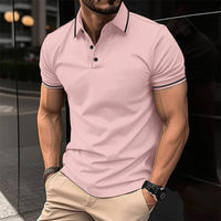 Lewis – Kurzarm-Polo mit klassischem Kragen für Herren in Rosa