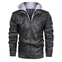 Herren Jacke mit abnehmbarer Kapuze und Taschen in Grau
