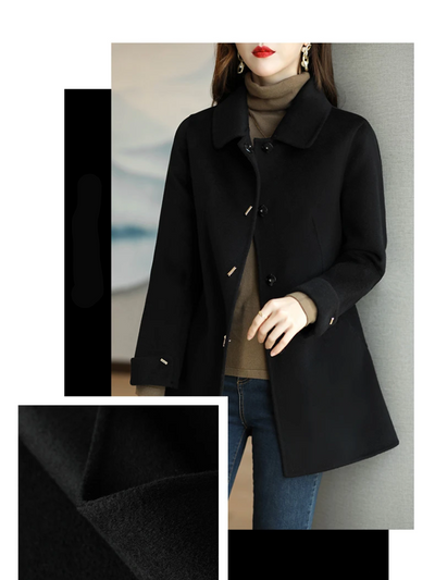 Klassischer Trenchcoat mit Spitzkragen für Damen | Ideal für den Winter