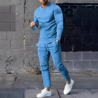 Adelard - Herren-Set mit Pullover und Hose in Hellblau