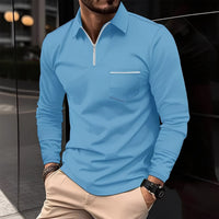 Bernard - Komfortables Langarmshirt in Blau
