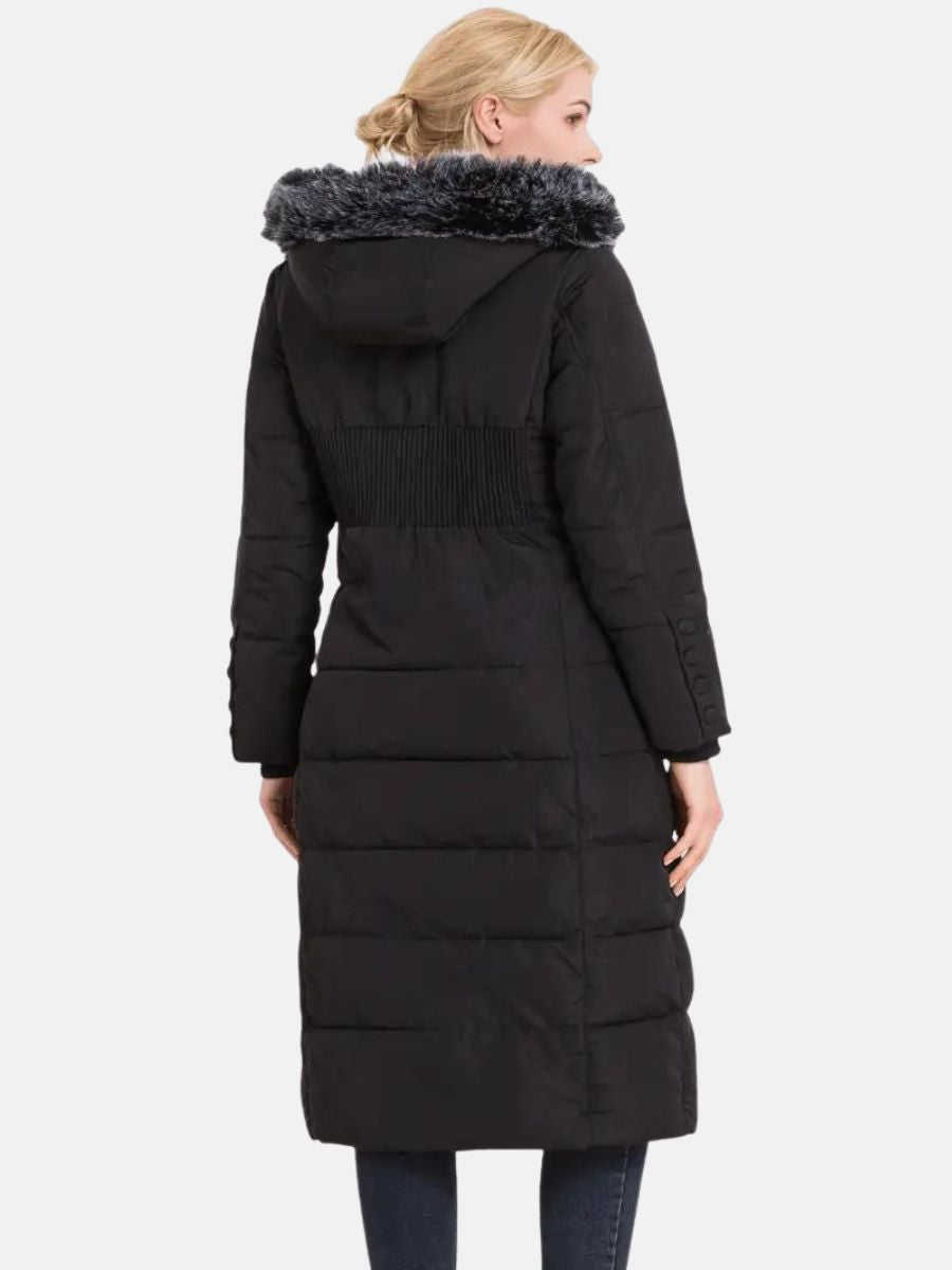 Lange Jacke mit Kapuze für Damen