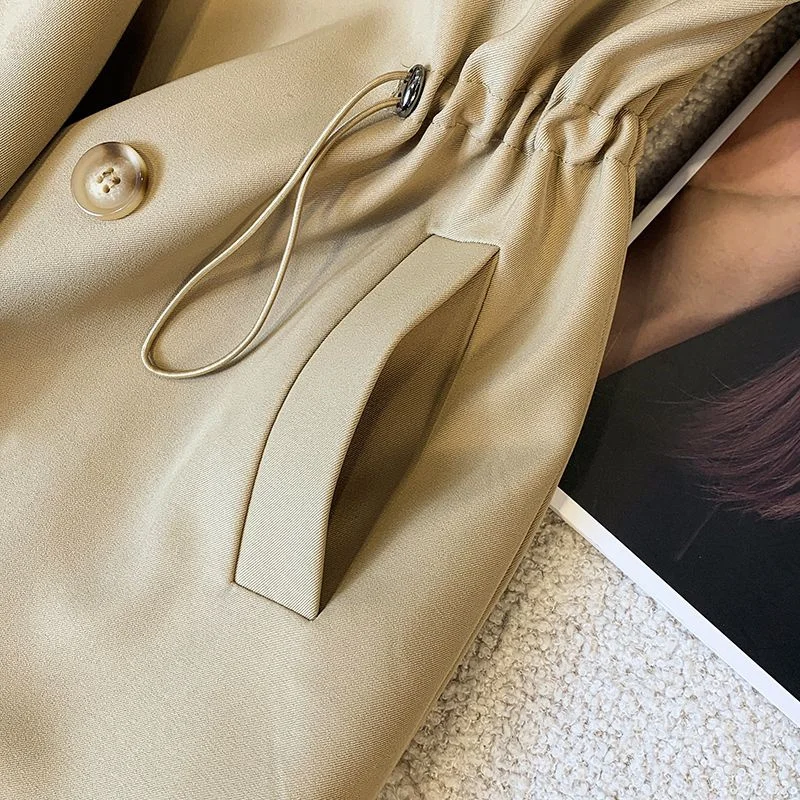 Fudus | Kurzer Trenchcoat Damen Mit Taillenkordel Und Manschetten Mit Gürtel