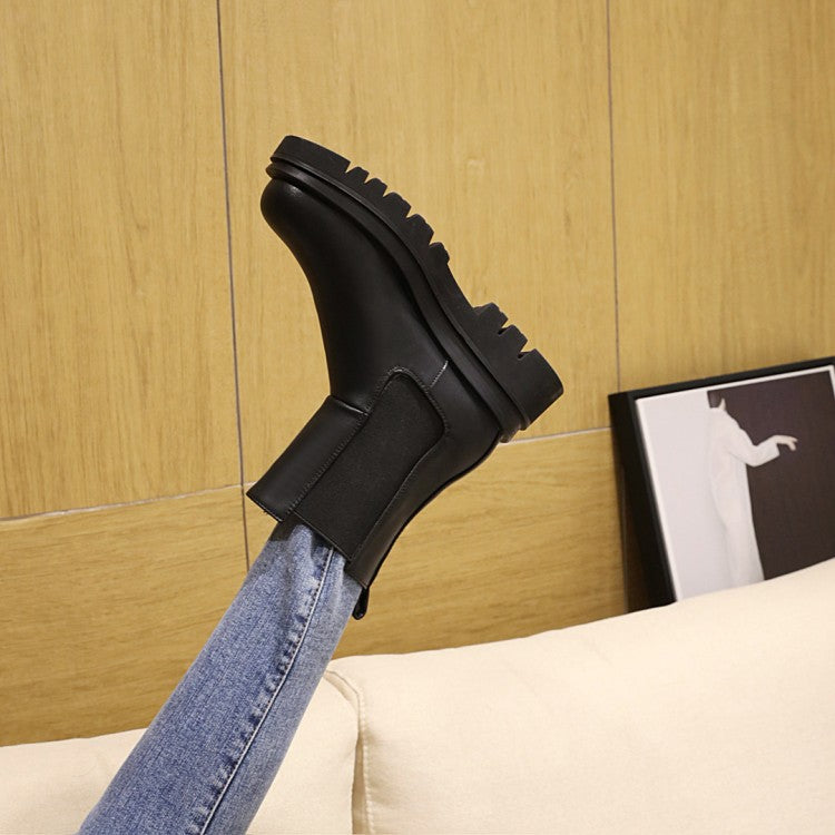 Klobige Plateaustiefel für Damen