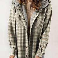Amira-Karierte Kapuzenjacke – Lässiger Herbst-Look in Grün