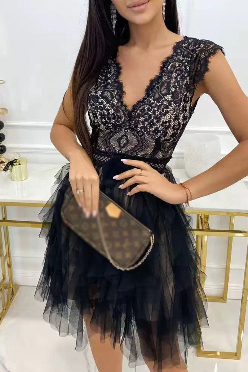 Fudus | Weißes Kleid Mit V-Ausschnitt