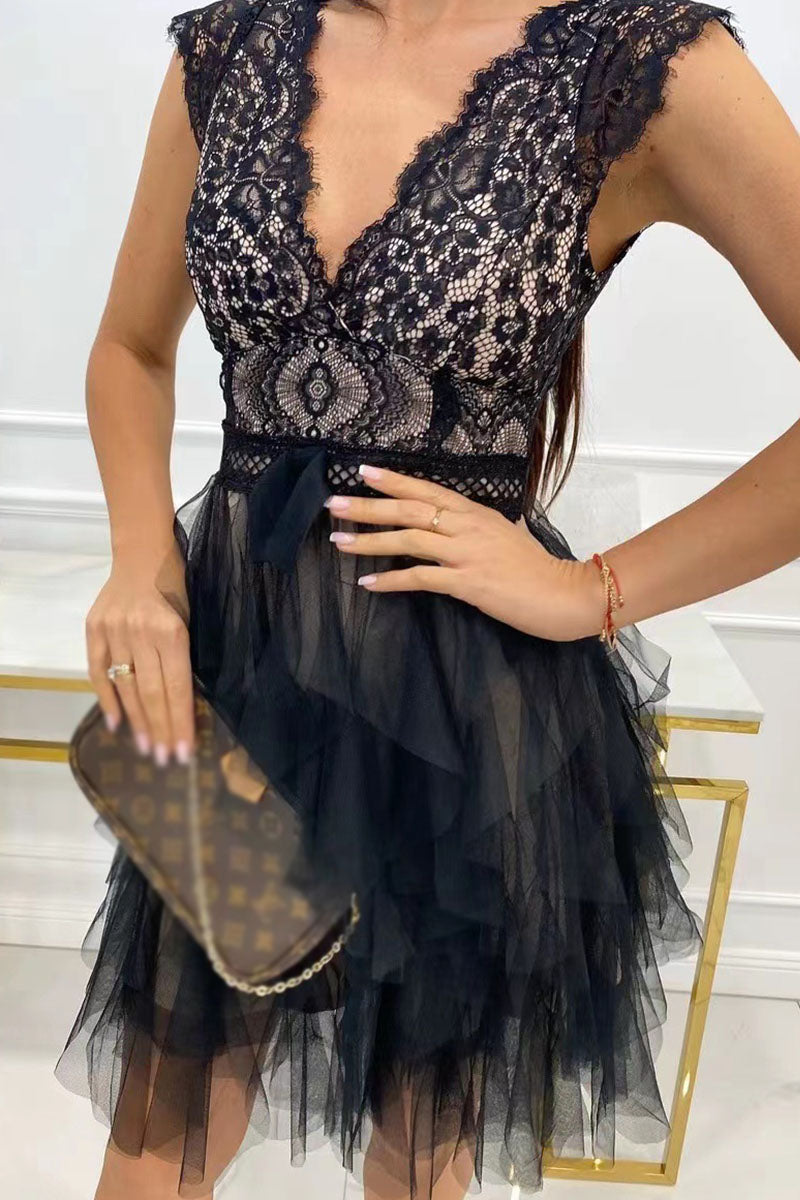 Fudus | Weißes Kleid Mit V-Ausschnitt