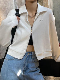 Lesly - Charmanter, femininer Pullover mit Doppelreißverschluss in Weiß