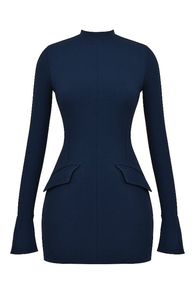 Marineblaues Minikleid für Damen