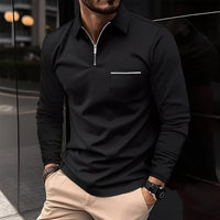 Bernard - Komfortables Langarmshirt in Schwarz