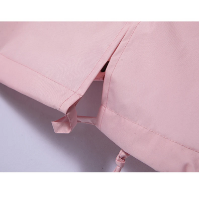 Solvent - Wasserdichte Damen Regenjacke mit Kapuze, Lange Leichte Jacke