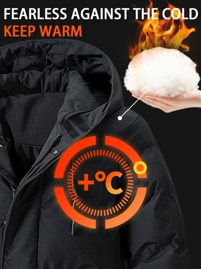 Warme Verdickte Mittel-Lange Daunen Winterjacke für Herren | Ideal für den Winter