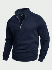 Benno | Half-Zip Pullover mit weichem Innenfutter in Königsblau
