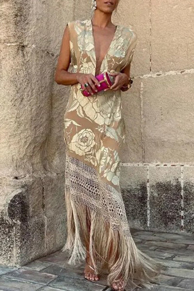 Fudus | Asymmetrisches V-Ausschnitt Kleid