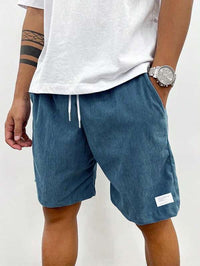 Bettina | Herren Sommer Shorts Kordelzug Lässig Komfort Casual in Blau