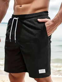 Bettina | Herren Sommer Shorts Kordelzug Lässig Komfort Casual in Schwarz