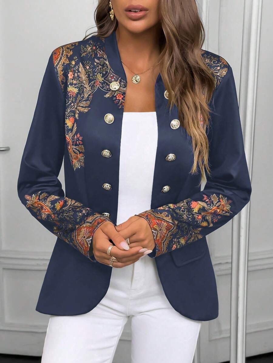 Blazer mit Blumenmuster für Damen