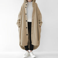 Cailyn - Bequemer langer Trenchcoat in Beige