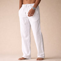 Eligio | Herrenhose mit Kordelzug und Taschen in Weiß