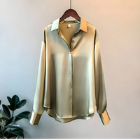 Sabrina | Damen-Seidenbluse | Schick in Grau-Grün