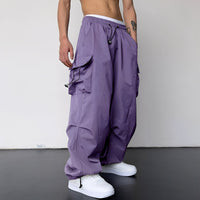 Kaleb - Aktuelle weite Cargohose in Lila