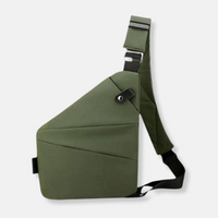 Liv | Sichere Schultertasche aus Nylon in Grün