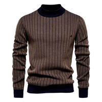 Logan – Streifenpullover für elegante Wintertage in Koffee