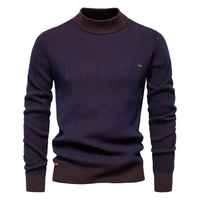 Logan – Streifenpullover für elegante Wintertage in Blau