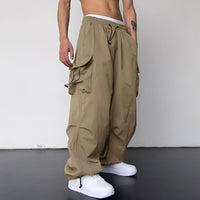 Kaleb - Aktuelle weite Cargohose in Khaki