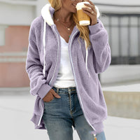 Chloe - Komfortable Damenjacke mit Kapuze in Lila