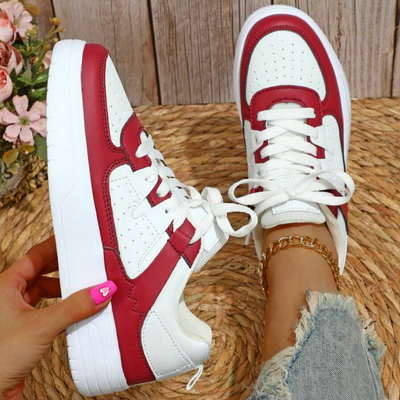 Damen-Sneaker mit Schnürverschluss und Chunky-Sohle