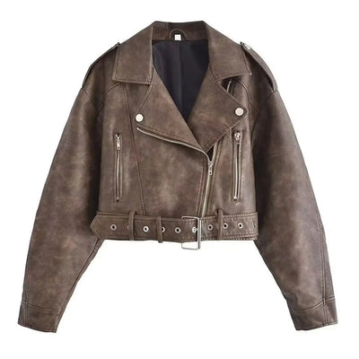 Serene - retro-lederjacke für damen
