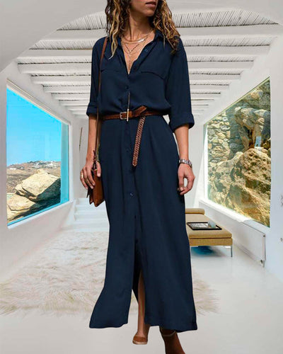 Charmante Utility-Kleid mit Gürtel