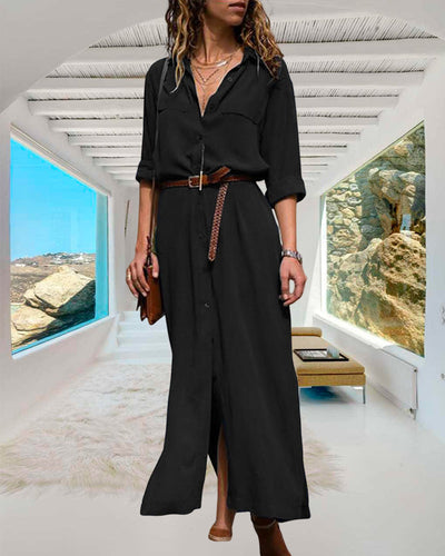 Charmante Utility-Kleid mit Gürtel