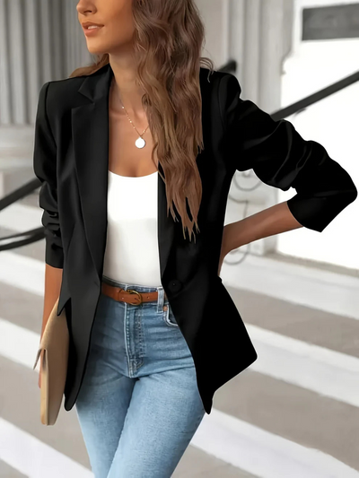 Damen Blazer mit Ein-Knopf-Verschluss