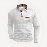 Morris - Stilvolles Langarm-Poloshirt in Weiß