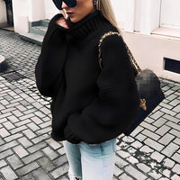 Brooke - Bequemer Rollkragenpullover in Schwarz