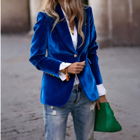 Lyliane - Bequeme Damenjacke mit Knöpfen in Blau