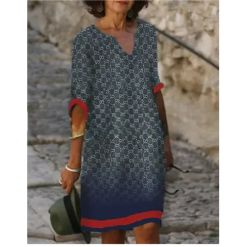 Frühlingszauber | Mini Kleid mit Blumendesign und V-Ausschnitt für Damen