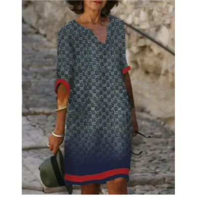 Frühlingszauber | Mini Kleid mit Blumendesign und V-Ausschnitt für Damen