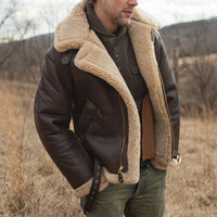 Jeffrey - Elegante, warme Jacke in Dunkelbraun