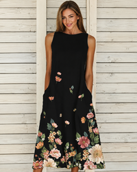 Denique - Vintage-inspiriertes Midikleid in Schwarz