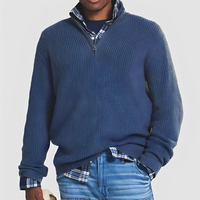 Constantine - Bequemer Herrenpullover mit Reißverschluss in Blau