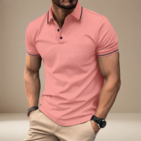 Javier - Lässiges Poloshirt in Rosa / Rot