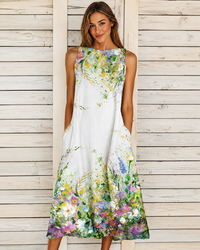 Denique - Vintage-inspiriertes Midikleid in Grün
