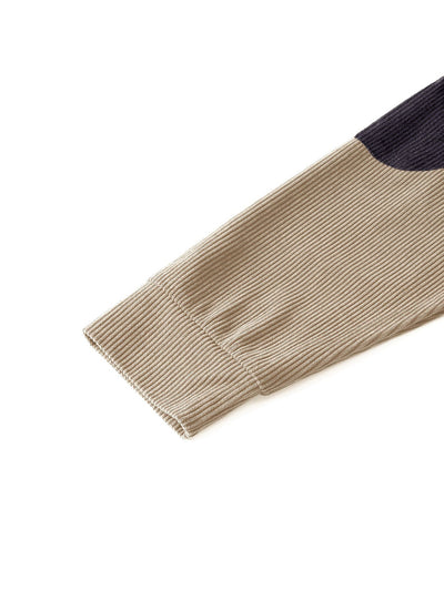 Berry | Herren Corduroy Pullover mit Kontrastärmeln und Ellbogenpatches